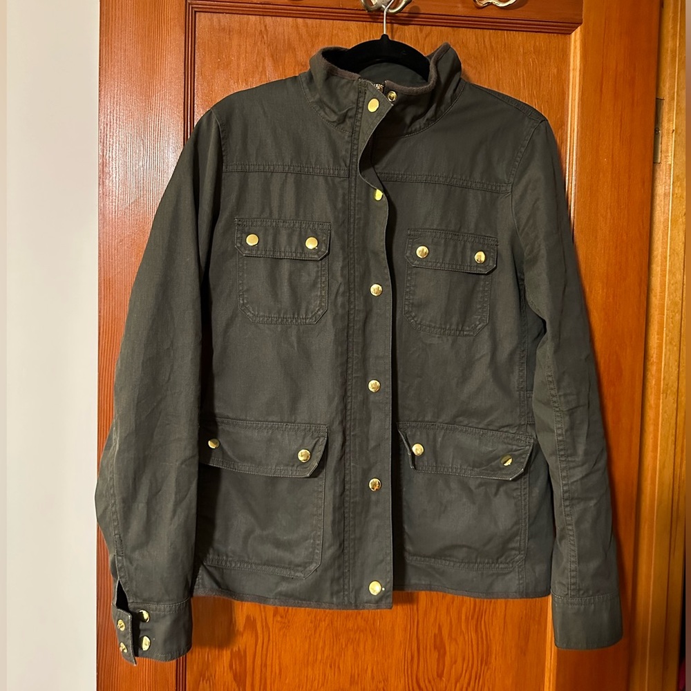 JCrew Resin Coated Twill Jacket